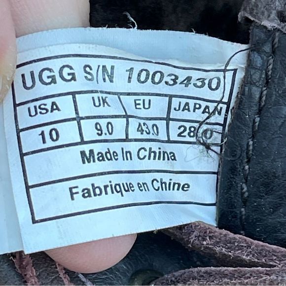 UGG Australia Men’s Leather Ankle Boot Slippers Dark Brown 10 - Picture 5 of 7